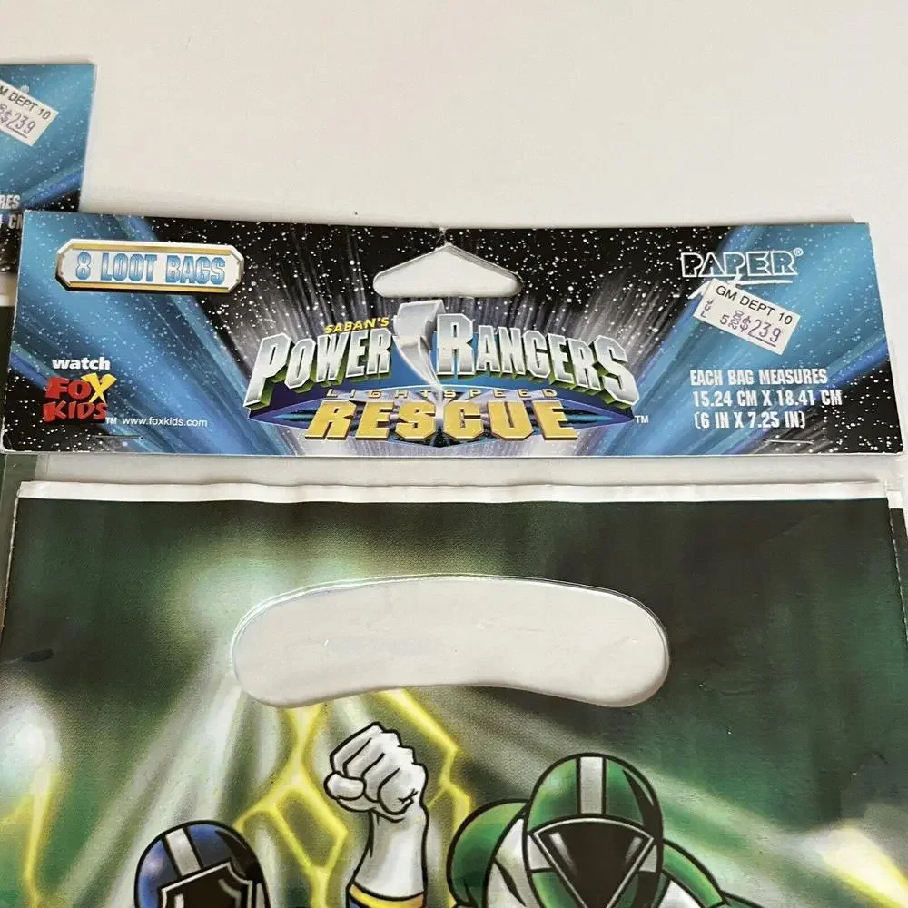 VTG Power Ranges Lightspeed Rescue Goodie Bags Party Favor 2 Packs 16 Total Bags